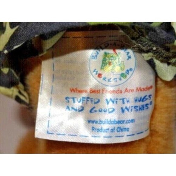 Build A Bear BIG AIR Tan Plush Green Camo Suit Snowboard Hoodie Shorts Gift - Picture 5 of 5